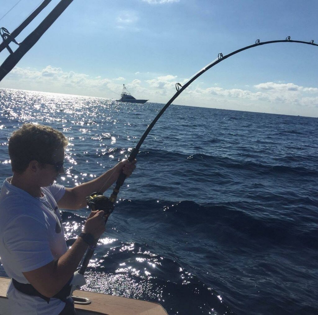 angler fishing offshore in Palm Beach, Florida